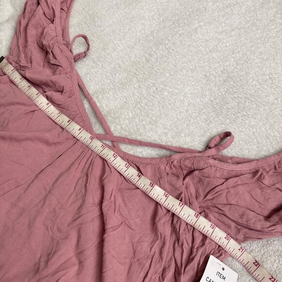 Joyfolie Dela dress in mauve size medium  High-Low Dress With Lace Sleeves new - Picture 4 of 16